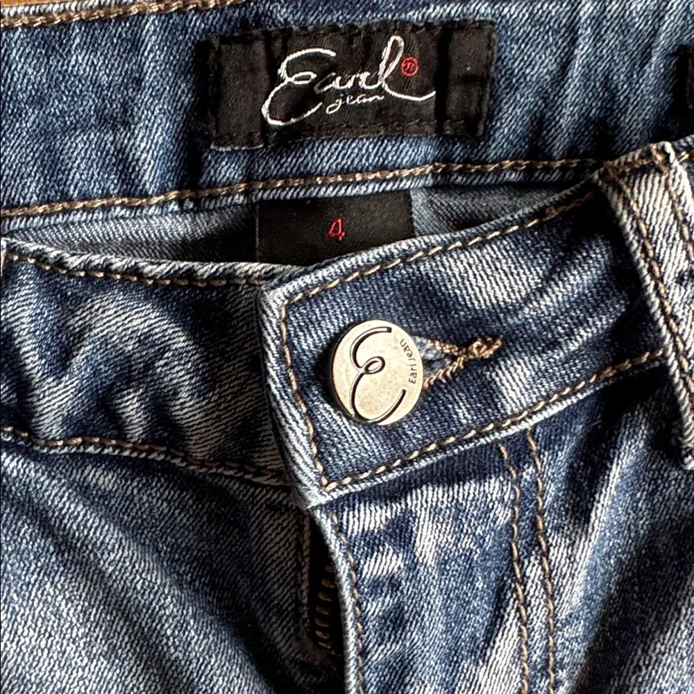 EARL Y2K Floral Design Skinny Ankle Jeans - Picture 4 of 6
